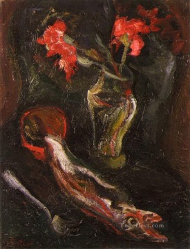  Chaim Lienzo - flores y peces 1919 Chaim Soutine